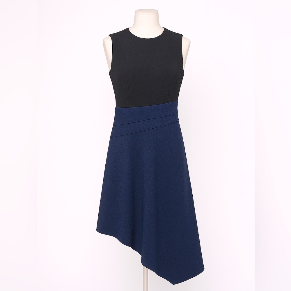 SVILU Sleeveless‎ Asymmetric Dress Black Navy Size 4